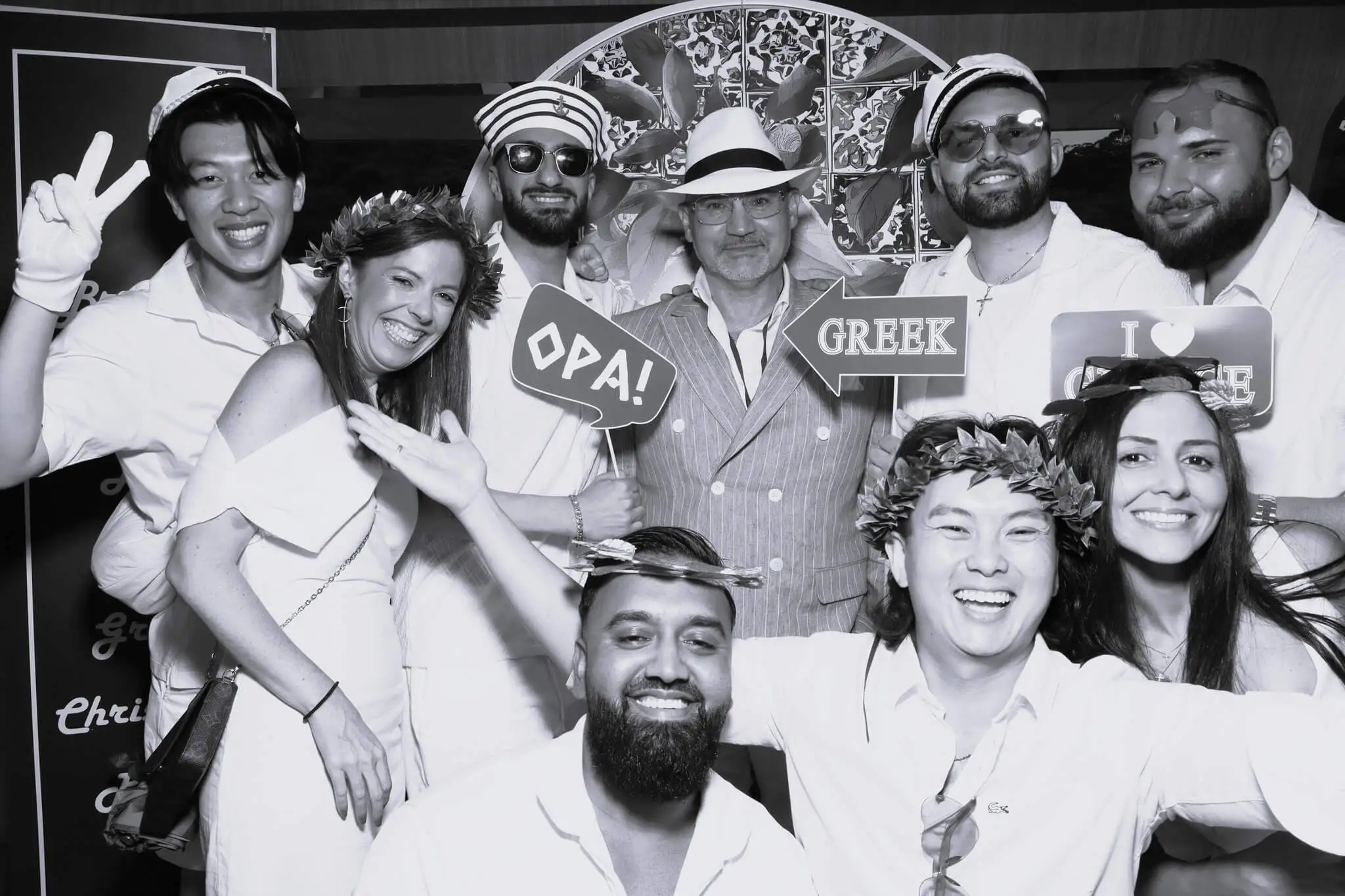 Glam photo booth experience at a corporate event in Sydney