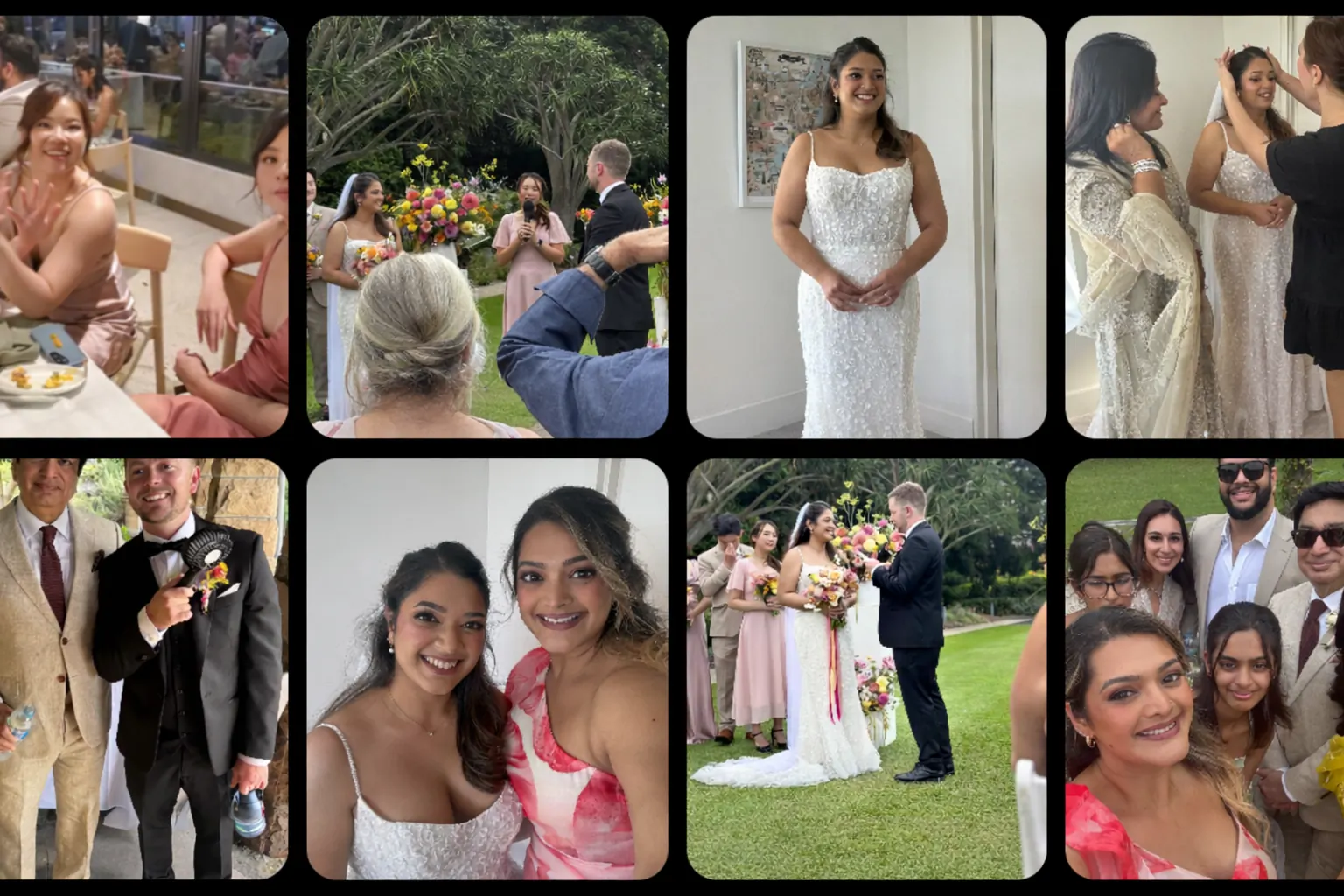 Real event gallery screenshot showing guest photo uploads