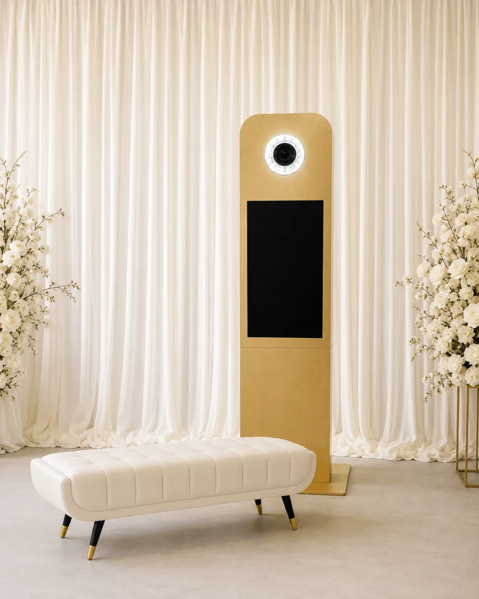 Signature Gold Portrait Booth by Milas Events